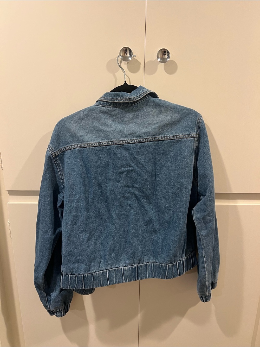 Frye Medium Wash Blue Denim Zip-Front Jacket - Picture 2 of 2